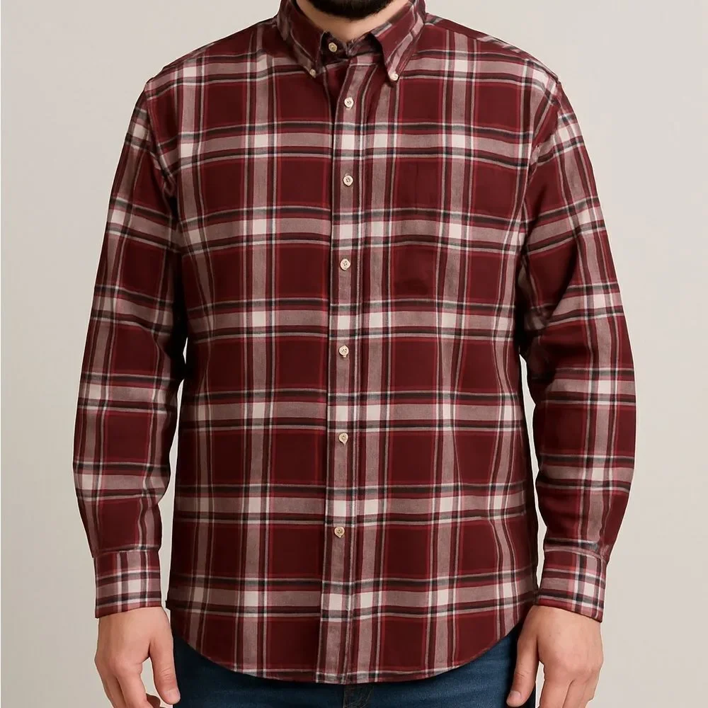 Bass Pro Shops Men’s Button Down Plaid Flannel Shirt Size XL